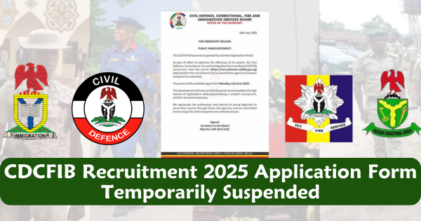 Recruitment CDIPB 2025 Application Form Temporarily Suspended