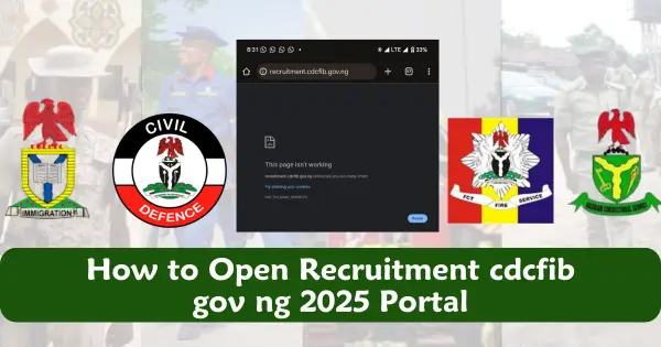 How to Open Recruitment cdcfib gov ng 2025 Portal