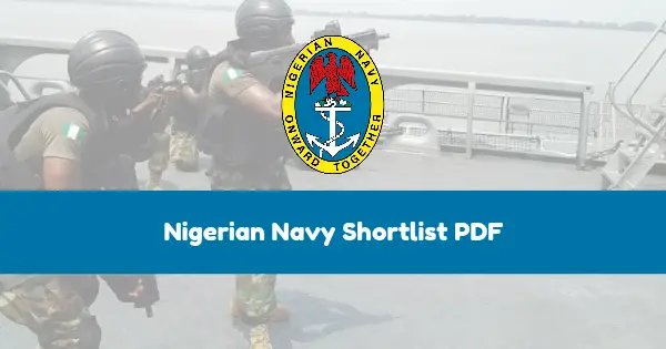 Nigerian Navy Shortlist Batch 38 2025